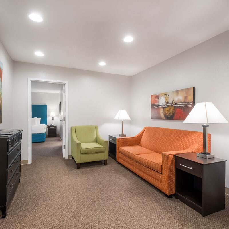Living area Mainstay Suites Chattanooga