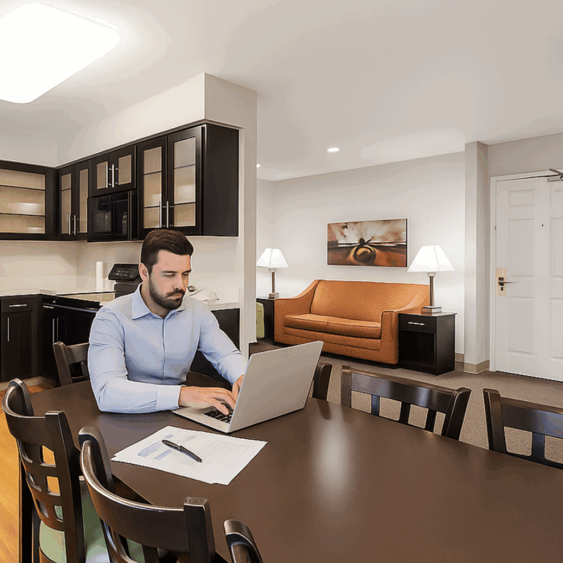 man working on a laptop